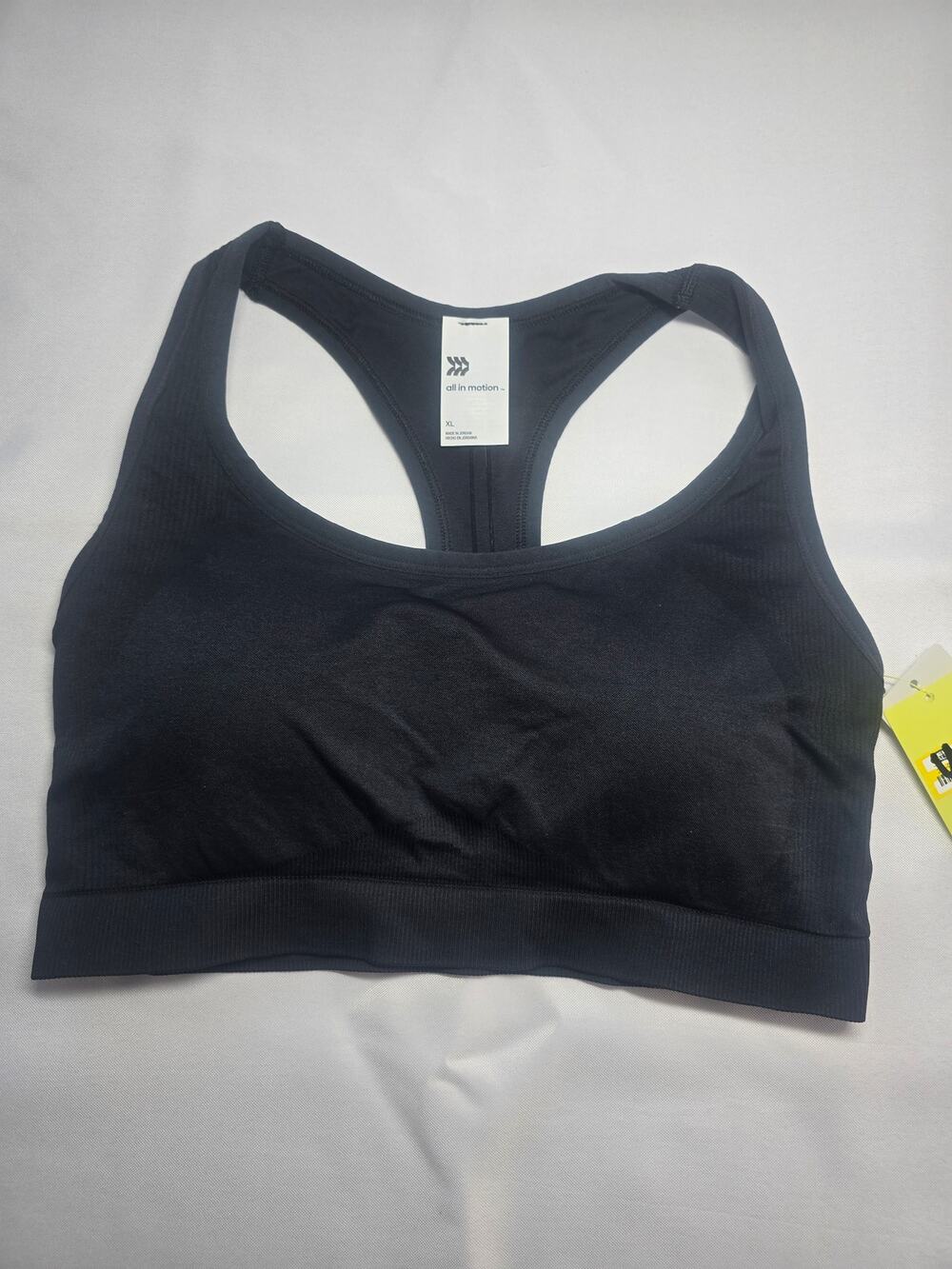All in Motion Black Seamless Racerback Sports Bra